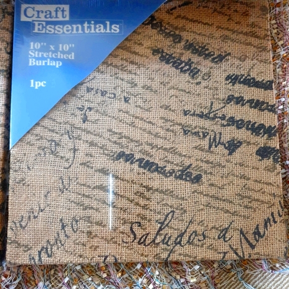 New. French Print 10"x10" Stretch Burlap Frame - Picture 6 of 7